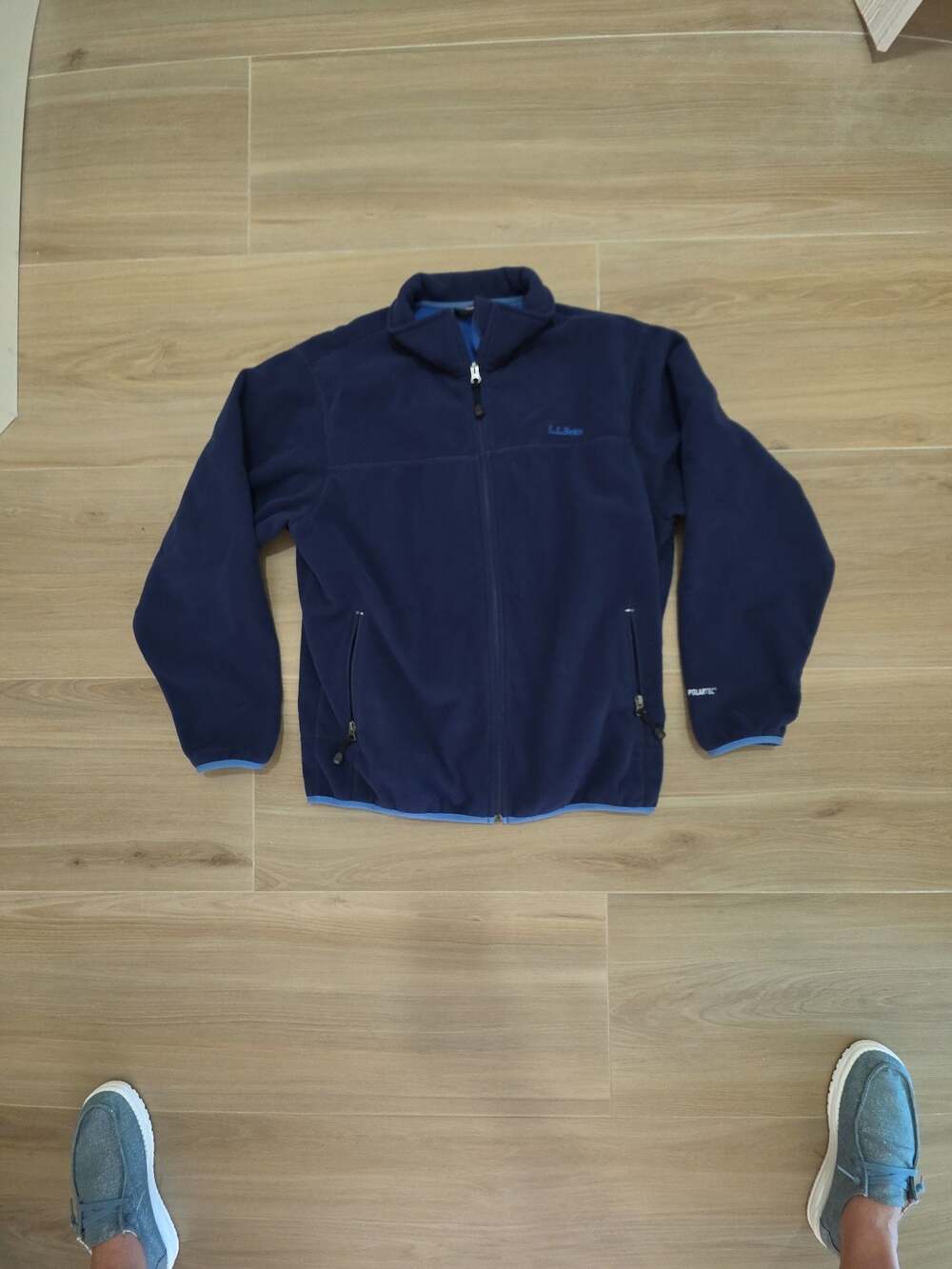 L.L. Bean Men's Blue Full Zip Polartec Fleece Jacket Medium